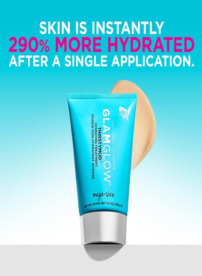 غلامغلو قناع الوجه المرطب Glamglow THIRSTYMUD | ترطيب مهدئ يدوم 24 ساعة للبشرة الجافة وغير المتجانسة | حمض الهيالورونيك، 3.5 أونصة - Image 4